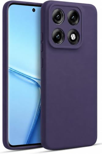 Image of FIRST MART Matte Silicone Back Cover for Motorola Edge 70 Max - Purple