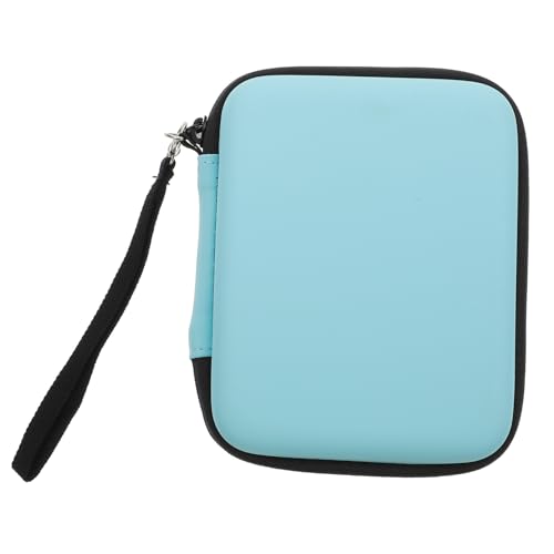 FUTUREORYY Sacoche de Rangement Médiators Guitare Capacité PU Bleu Pochette avec Compartiments pour Accessoires et Petits Objets