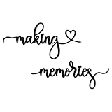 Rajukit Family Wall Decor - Making Memories Sign, Rustic Metal Cutout Art for Home, Gift for Any Occasion