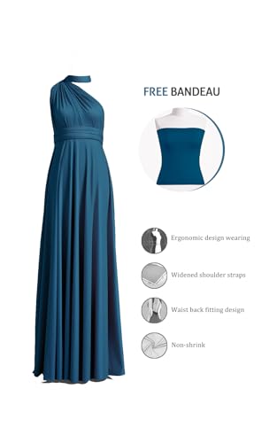 Image of 72styles Infinity Dress with Bandeau, Convertible Bridesmaid Dress, Long, Plus Size, Multi-Way Dress, Twist Wrap Dress