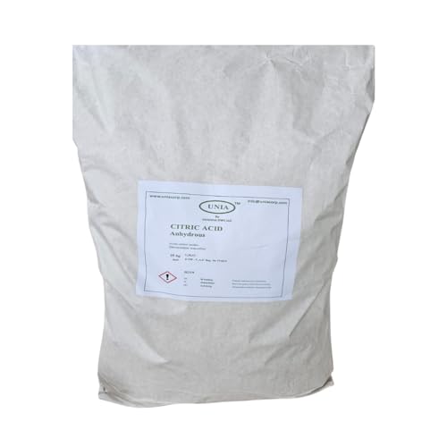 Acido Citrico Anidro 25 Kg - Detergente Multiuso Anticalcare, Brillantante, Ammorbidente Vestiario, Disicrostante Lavatrice