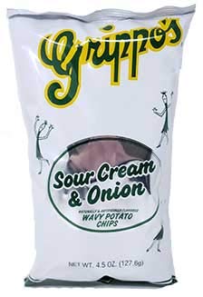 Grippo's Sour Cream and Onion Potato Chips 4.5oz 18ct
