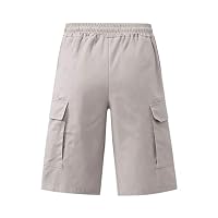 Kurze Hose Herren Chino Bermuda Shorts Hosen Sommer Für Kurz Cargo Military Cargoshorts Männer Knielang Bermudas Mit Reißverschluss Herrenhose Men's Cargohose Sport Reissverschluss Latzhose Jogging – Ansicht 4