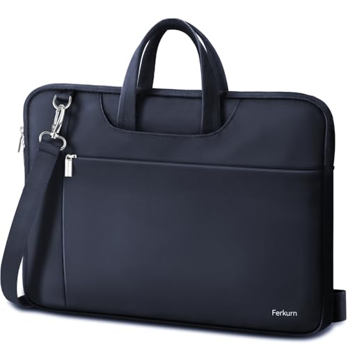 Image of Ferkurn Laptop Case Bag for Women Men Briefcase Messenger Bag, 17 17.3 Inch