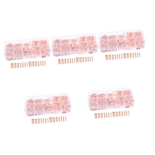 SOLUSTRE 5sets Wire Connector Tubes Small Diameter Tubing Heat Conductive Suitable for Applications 250pcs*5