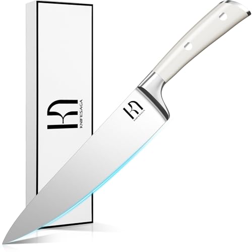 KnifeSaga Japanese Chef Knife 8 Inch Professional for Kitchen, High