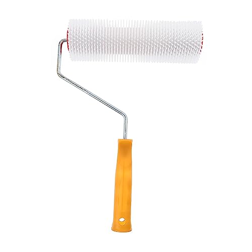 BAZEITFLOW Rodillo con Púas para Suelo Autonivelante Duradero y Antipelusa para Pintura Epóxica y Mortero Burbujas y Suaviza Superficies Color Aleatorio Color Aleatorio