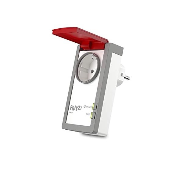 AVM FRITZ!DECT 210 (Intelligente Steckdose für Smart Home, steuerbar zum Energie sparen, mit Spritzwasserschutz (IP 44…