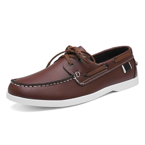 Men's Casual Slip - On Boat Shoes: Work - Ready, Moc - Toe Style for Comfortable Daily Walking.