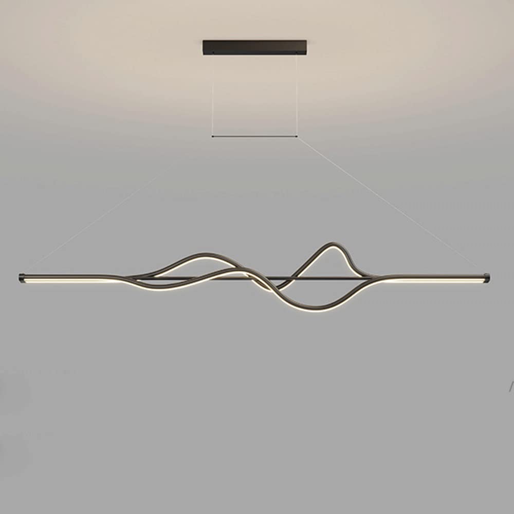Lampe suspendue linéaire LED 38W pour îlot de cuisine moderne