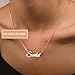 DayOfShe Custom Name Necklaces for Women Birthday Gifts, Layered Name Necklace Personalized Christmas Jewelry Gift for Wife Mother