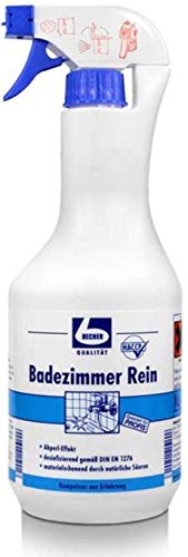 6 Liter Set DR. BECHER Badezimmer Rein - Desinfizierender Schaumreiniger | Set aus 1L Flasche Sprühflasche + 5L Kanister| mit Abperl-Effekt | plus Gratis Thank You Aufkleber