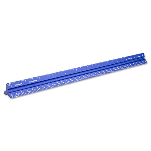 Image of Alumicolor Aluminum Architect Solid Drafting Scale, 12IN, Blue