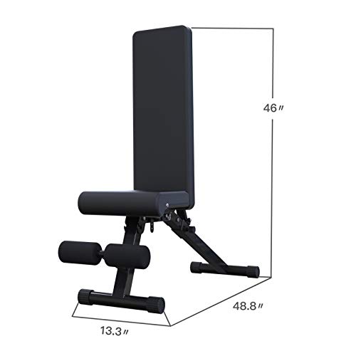 Waful Adjustable Weight Bench, Foldable Utility Strength Training Bench for Full Body Workout, Multi-Purpose Exercise Bench For Home Gym- 2020 Version