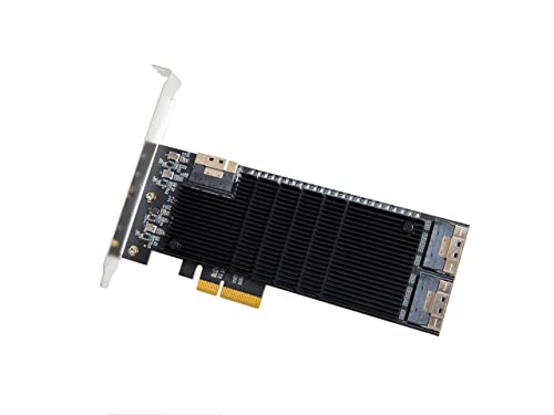Image of IO CREST 24 Port SATA III to PCIe 3.0 x4 Non-RAID Expansion Card JMB575 JMB582 Low Profile Bracket,SI-PEX40169