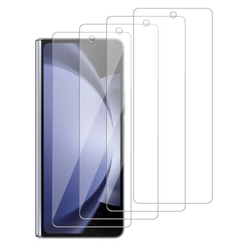 iCsapr 4 Pack Glass outer Screen Protector Compatible for Samsung Galaxy Z Fold 5 [Only the outer] SM-F946U SM-F946U1 SM-F946B HD Screen Tempered Glass Scratch Resistant Easy Install [Case Friendly]