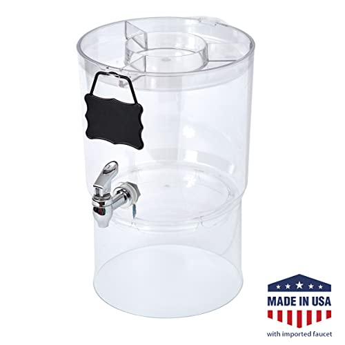 Buddeez Stand 2 Gallon Tritan Clear Large Plastic Iced Beverage Dispensers, 1 Count #TOP5