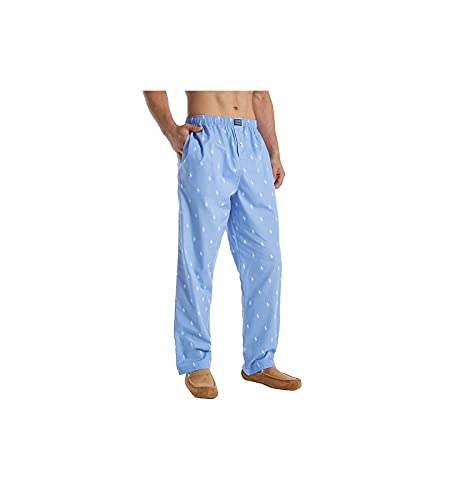 POLO RALPH LAUREN Men's Tall Man Printed Polo Woven Pajama Pant, RY28RT, Beach Blue/White, 3XLT