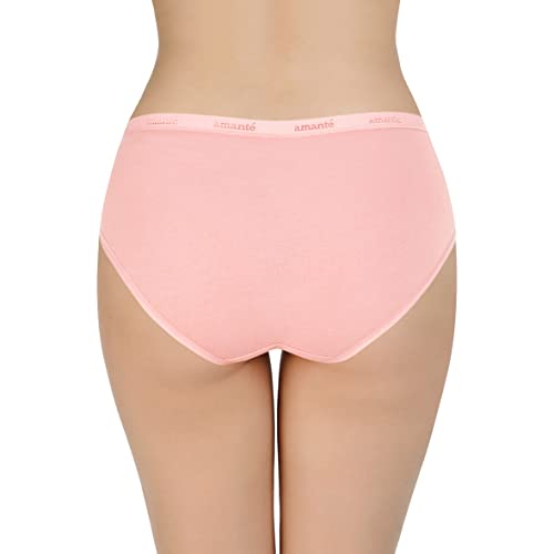Image of Amante Solid Cotton Low Rise Hipster Panty Pack(Pack of 3)