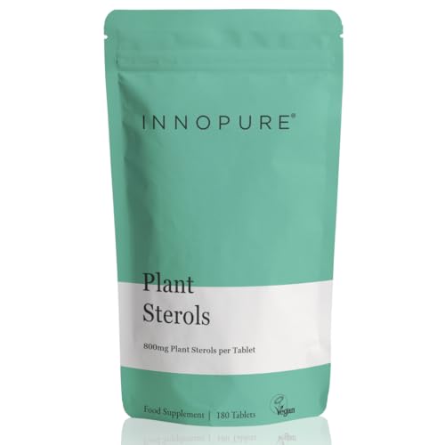 INNOPURE Plant Sterols - 180 Tablets - Proven Supplement to Lower Cholesterol Levels - for Heart Health - 800mg Per Tablet - Made in The UK
