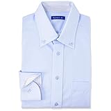 [アトリエサンロクゴ] ニットワイシャツ 長袖 ニット ワイシャツ ノーアイロン 形態安定 ストレッチ 快適DRY 吸水速乾 多機能Yシャツ 伸縮自在で着心地 メンズ スリム クールビズ メンズ サックス 日本 L (日本サイズL相当)