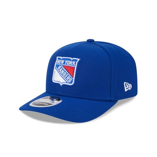 New Era NHL 9SEVENTY Stretch-Snap Adjustable Snapback Hat Cap One Size (US, Alpha, One Size, New York Rangers - Blue)