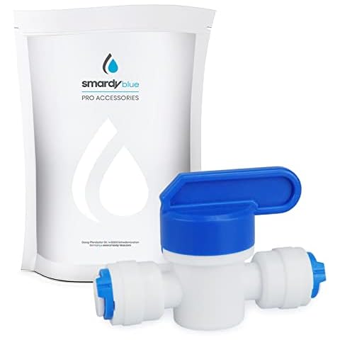 smardy Absperrventil 1/4" (6,35mm) Adapter für Wassertank Osmose Vorratsbehälter Wasserschlauch Cover