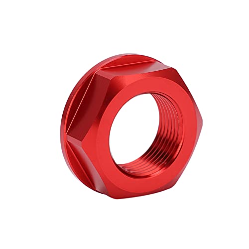 Keenso Tuerca del Eje de la Rueda Trasera M22x1.5, CNC de Aluminio para Reemplazo KX125 2003 2008 (rojo)