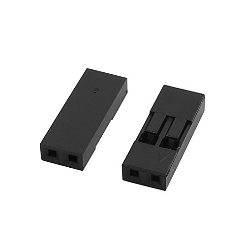 Aexit Conector negro 2 terminales hembra 2.54mm 360 pcs miniatura 2
