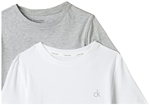Calvin Klein SS Tee T-Shirt, White/Grey Htr, 164