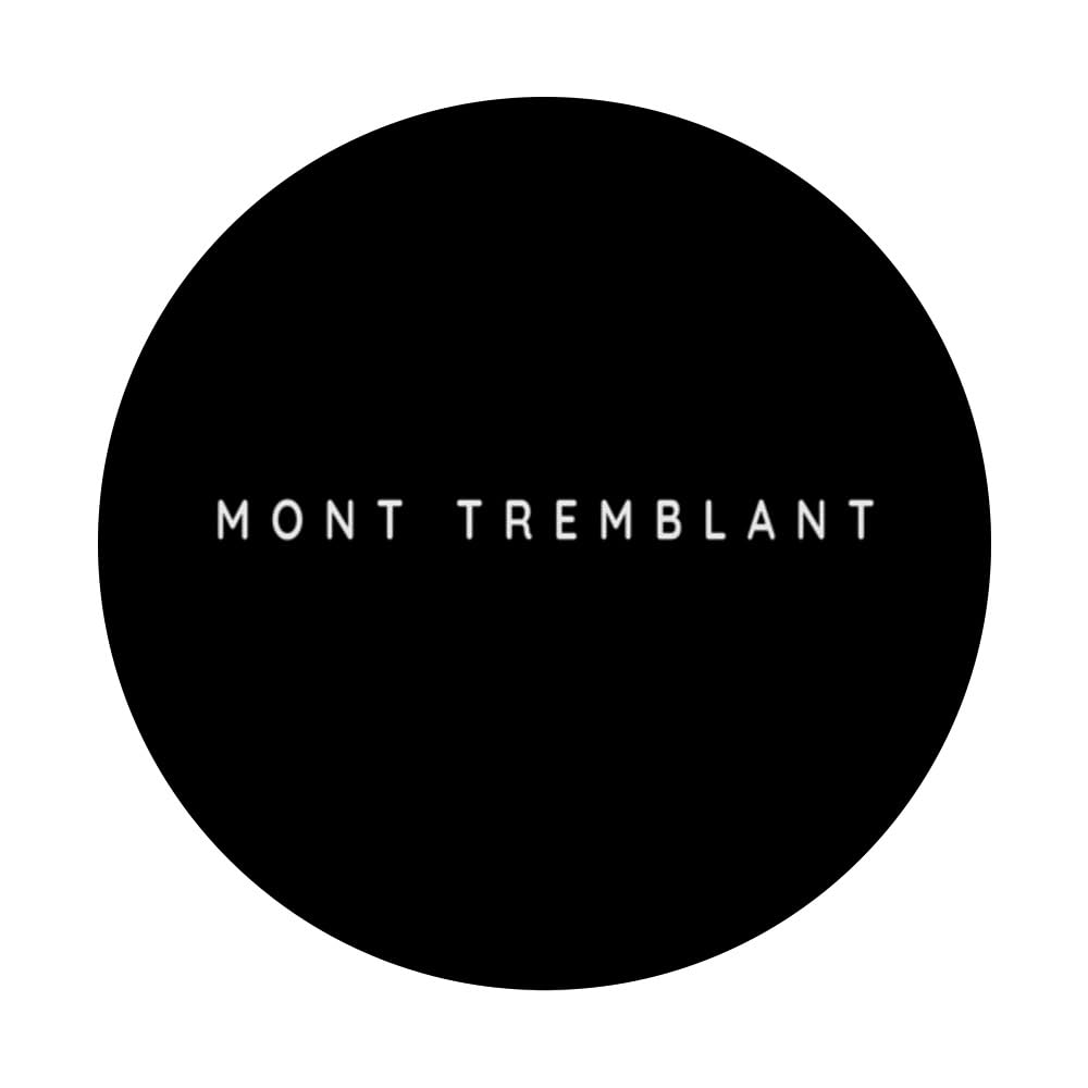 Mont Tremblant Souvenirs. Mont Tremblant Ski Resort Holiday PopSockets Swappable PopGrip, Black - Image 3