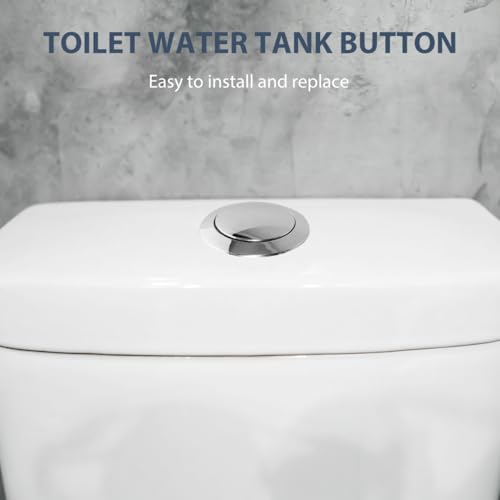 UKCOCO 1Stk Wassertank Einzelknopf langlebiger Toilettenknopf WC-Spülventile Toiletten-Spülknopf Einzelknopf-Spülung wasserbehälter Toilettentankknopf Universal-WC-Spültaste Abs Silver
