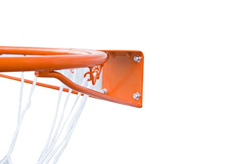 Rakon Basketball Solid Rim, Basketball Net, Indoor Outdoor Hanging Basketball Goal with All Weather Net Wall Mounted Basketball Hoop 18''
