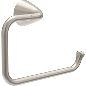 Delta ARV46-DN Arvo Wall Mount Square Open Towel Ring Towel Holder Bath Hardware Accessory in Brushed Nickel