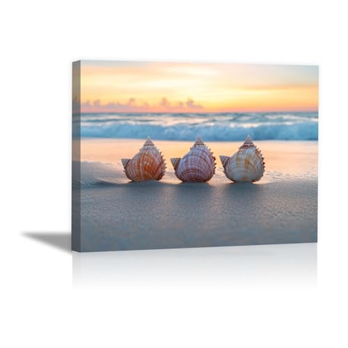 Cuadros de playa decorativos con conchas para dar un toque marino y relajante a tu salón