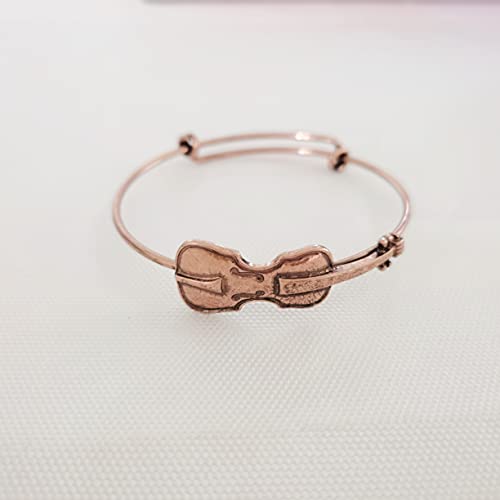 Image of Preppy Bracelets Music Lover Violin Stretch Bangle Bracelet Jewelry Gifts