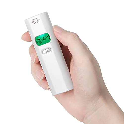 Portable Bad Breath Tester Semiconductor Breath Analyzer with Backlit LCD Cartoon Display 0-4 Level Oral Odor Detector Mini Personal Oral Hygiene Checker for Travel Business and Daily Self-Check