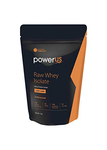 Image of Powerus Raw Isolate 1kg (Unflavoured) , Whey Protein Isolate with Low Carb, 27g Protein, 0g Sugar, 7g BCAAs, 3.5g Glutamine, No Preservatives