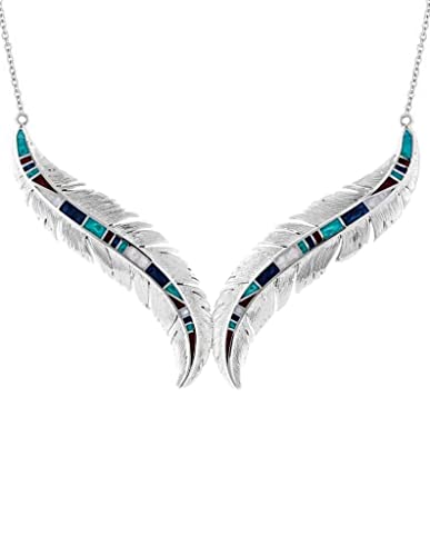 Montana Silversmiths Western Lifestyle Feather Necklace (Breaking Trail Feather) - Main Image