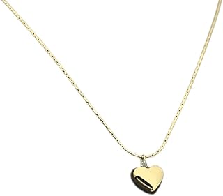 Heart Pendant Necklace Retro Love 14k plated and 925 Sterling Silver Pure Dainty Necklace With a Minimalist Decorative Cha...