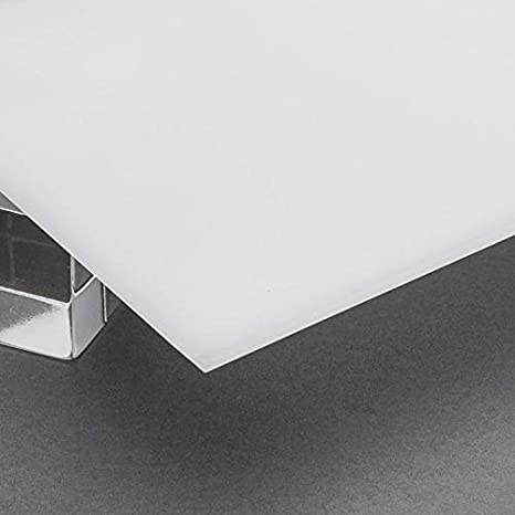 Image of AniDesign Milky White acrylic glass sheet White 3mm Qty 1 panel for DIY craft window glass painting picture frames Face shields Signs Display Kids projects etc (3mm 12X15 inch, white milky)