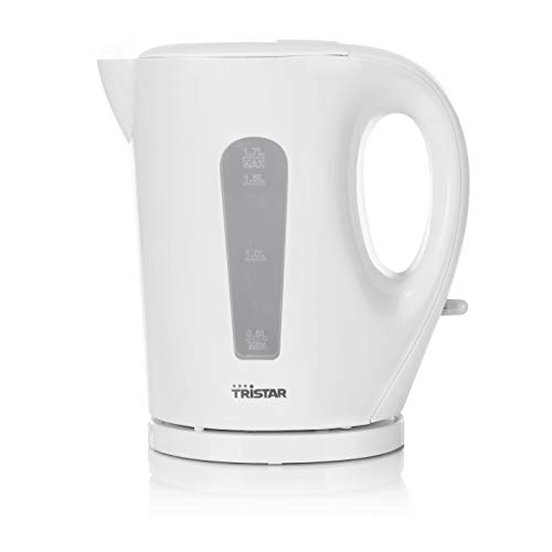 Miniatura 5 de Tristar WK-3380 Hervidor de agua eléctrico, capacidad 1.7 litros, libre de BPA, filtro antical, protección contra ebullición en seco, apagado automático, base antideslizante, plástico, 2200 W