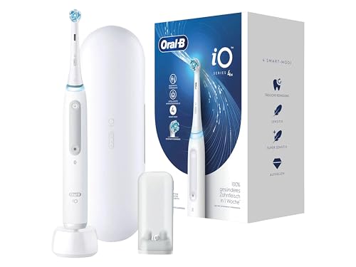 Brosse à dents Oral-B iO Series 4 blanche avec son étui de voyage pratique