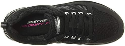 Skechers Women's Summits-New World Sneaker, Black/White, 8.5 M US | Image 4