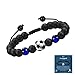 YUVKIN Regali Calcio per Ragazzi, Braccialetto Calcio per Bambini, Bracciale in Pietra Naturale con Design Pallone da Calcio, Idee Regalo per Bambini 5-10 Anni immagine
