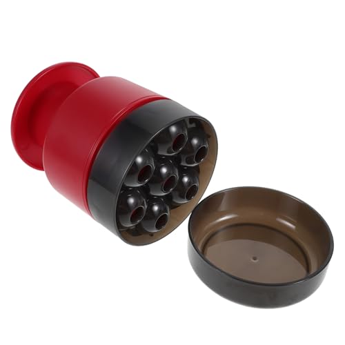 Alipis Dénoyauteur à Bouton-Poussoir 7 Trous Rouge pour Cerises et Olives, Outil Multiple Multifonction en Plastique Facile à Nettoyer, pour Confitures Cuisine Maison