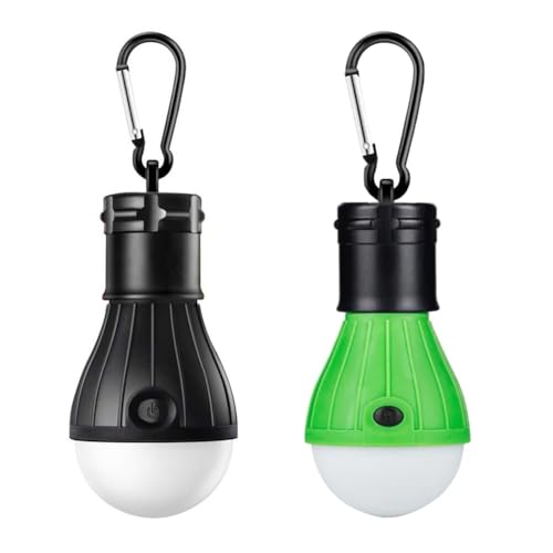 2 Piezas Lámpara Camping,Linterna Camping,Luz Tienda de Campaña,Accesorios de Camping,Lámpara para Pesca,Luz Tienda de Campaña Emergencia Exterior,para Acampada,Senderismo,con Botones De Escalada
