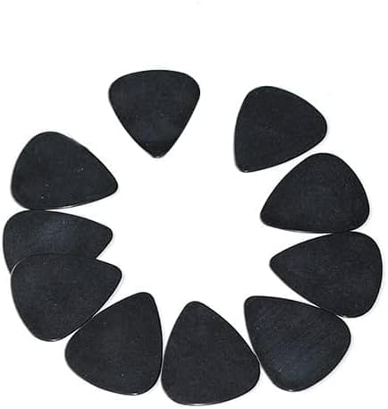 Miniatura 6 de 10 púas de guitarra negras, plectrums de guitarra de celuloide para tu guitarra eléctrica, acústica o bajo de 0.020 in y púas de bajo