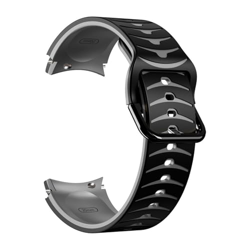Correa de silicona Samsung Watch 6 Classic 43mm bicolor blanca y negra