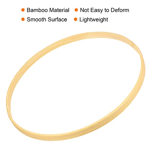 PATIKIL 7.9 Inch Wooden Bamboo Floral Hoop, 10Pack Craft Rings for DIY Wedding Wreath Decor Dream Catcher and Hanging Crafts - Image 4